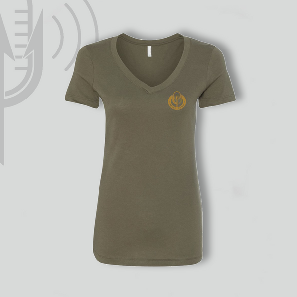 Mike Drop Women’s V-Neck - Military Green