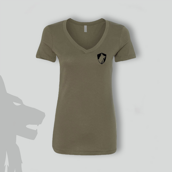 Trikos Women’s V-Neck - Olive Green