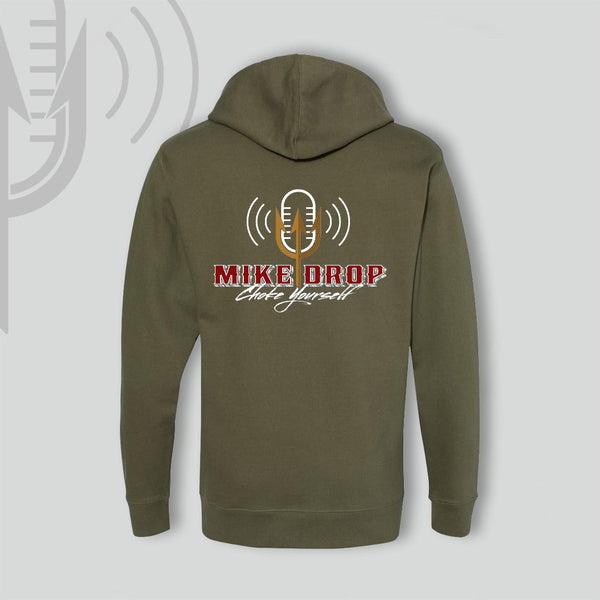 Mike Drop Traditional Pullover Hoodie - Olive